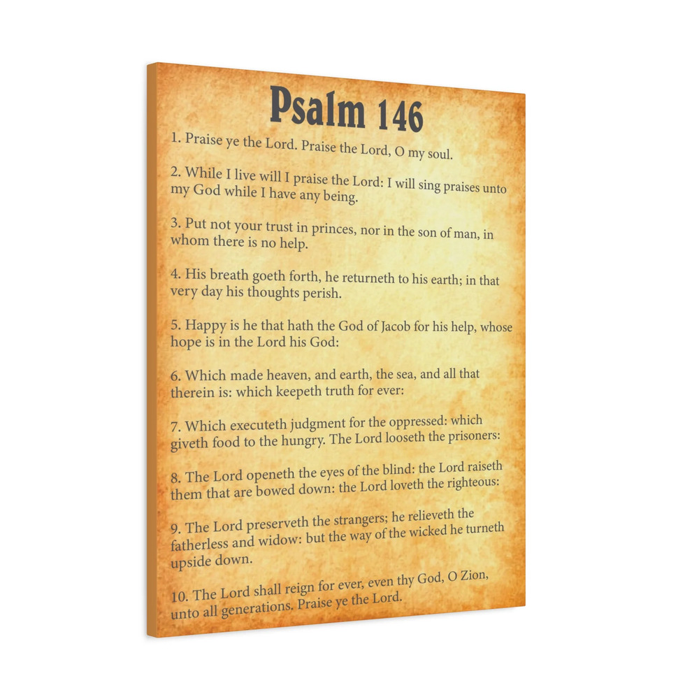 Scripture Walls Psalm 146 Gold Bible Chapter Canvas Christian Wall Art